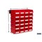 Triton Products Wall Storage Unit W/ (24) 7-3/8" L x 4-1/8" W x 3" H Red Bins & Wall Mount Rails 3-220RWS - alternate 3